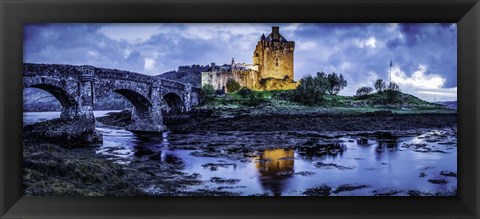 Framed Fairytale Castle Twilight Panorama Print