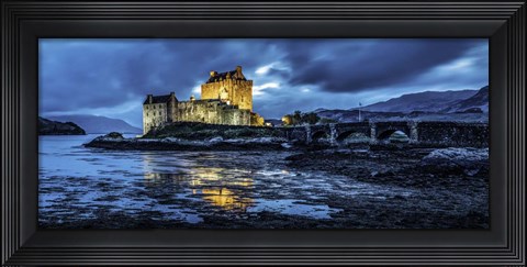 Framed Fairytale Castle Twilight Panorama 2 Print