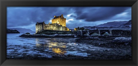 Framed Fairytale Castle Twilight Panorama 2 Print