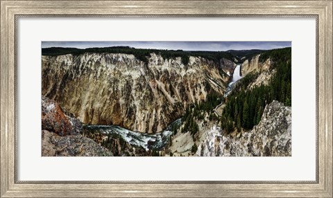 Framed Lower Canyon Yellowstone Print