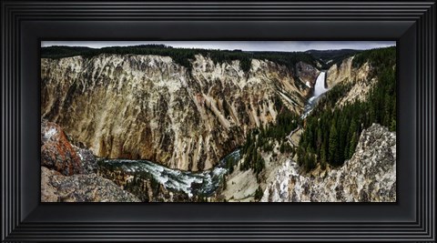 Framed Lower Canyon Yellowstone Print