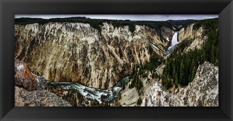 Framed Lower Canyon Yellowstone Print