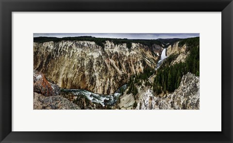 Framed Lower Canyon Yellowstone Print