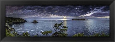Framed Cape Flattery Island Sunset Print