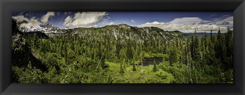 Framed Mt Rainier Panorama Print