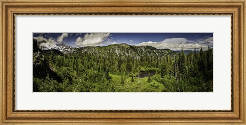 Framed Mt Rainier Panorama Print