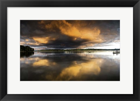 Framed Sunset Mt Helan Print