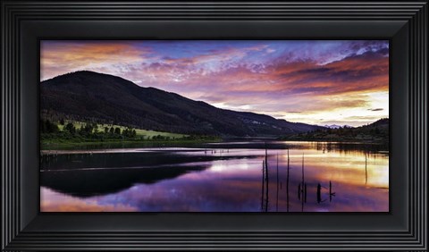 Framed Red Hills Sunset 2 Crop Print
