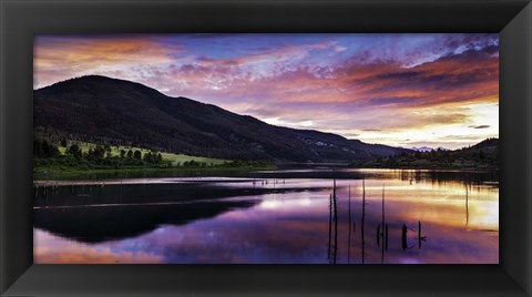 Framed Red Hills Sunset 2 Crop Print