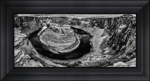 Framed Horshoe Bend Black &amp; White Print