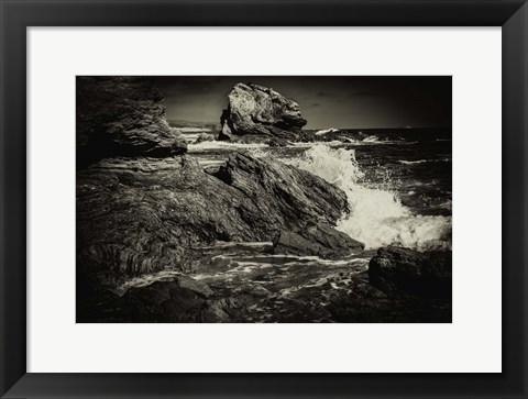 Framed Corona Coast 2 Sepia Print