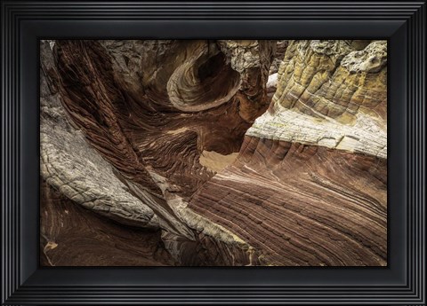 Framed White Pocket 5 Print