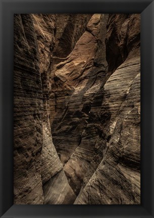 Framed Narrow Slot Canyon 2 Print