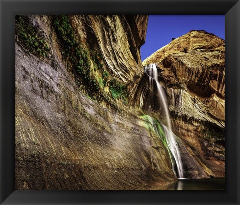 Framed Calf Creek Falls 2 Crop Print