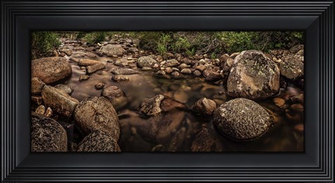 Framed River Rocks Print