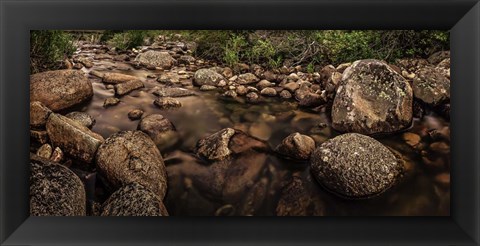 Framed River Rocks Print