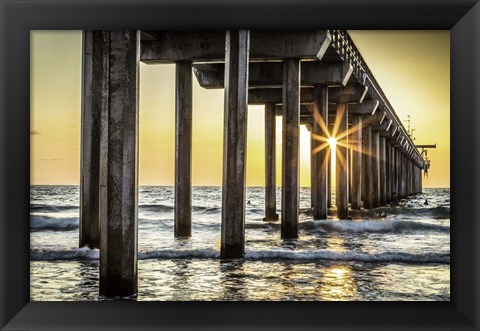 Framed Cali Pier 2 Print