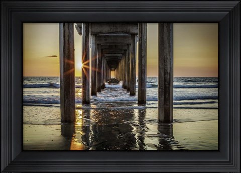 Framed Cali Pier 3 Print