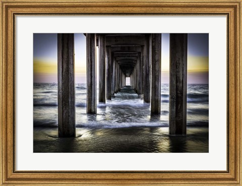 Framed Cali Pier Sunset Print
