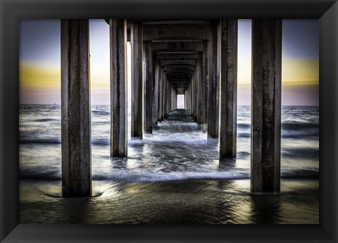 Framed Cali Pier Sunset Print