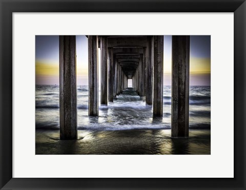 Framed Cali Pier Sunset Print