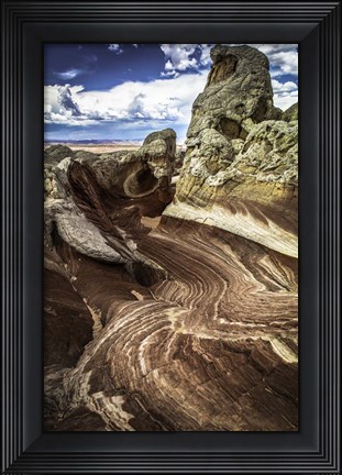 Framed White Pocket 4 Print