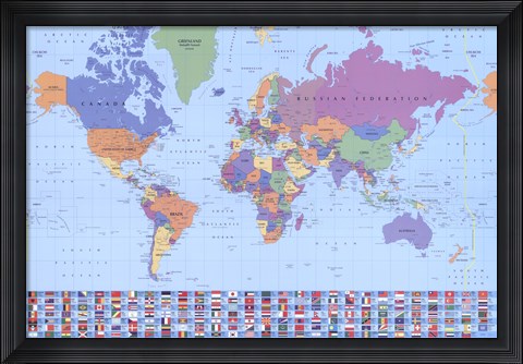 Framed World Map Print