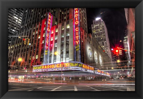 Framed Radio City New York Print