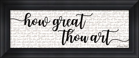 Framed How Great Thou Art Print
