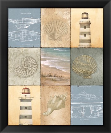 Framed Coast Panels Print