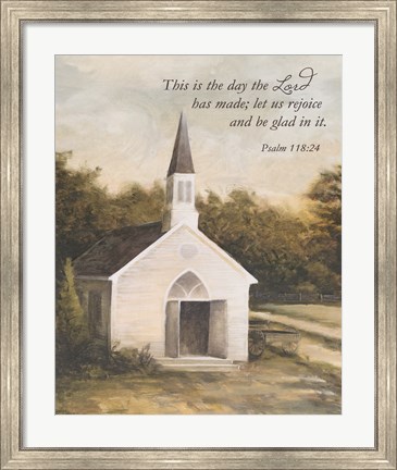 Framed Let Us Rejoice Church Print