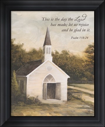 Framed Let Us Rejoice Church Print
