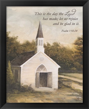 Framed Let Us Rejoice Church Print