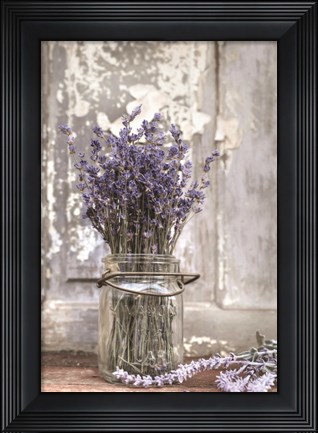 Framed Lavender Bench Print