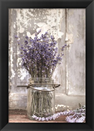 Framed Lavender Bench Print