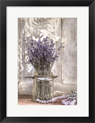 Framed Lavender Bench Print