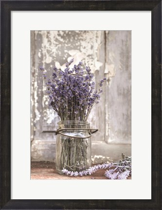 Framed Lavender Bench Print