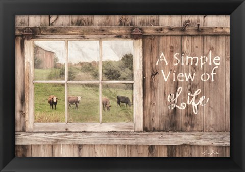 Framed Simple View of Life Print