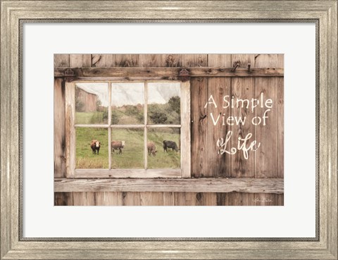 Framed Simple View of Life Print