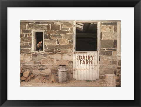 Framed Dairy Farm Print