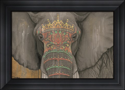 Framed Tattooed Elephant Print