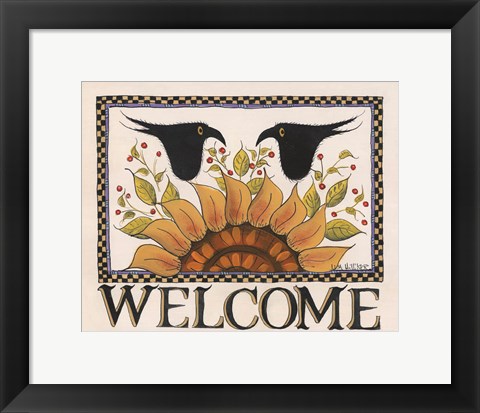 Framed Sunny Welcome Print