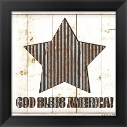 Framed God Bless America Print