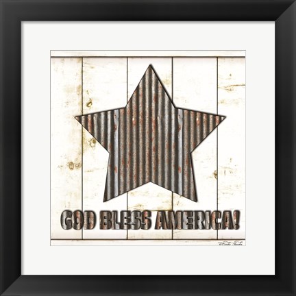 Framed God Bless America Print