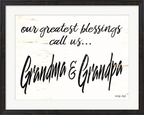 Framed Grandma &amp; Grandpa Print