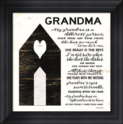 Framed My Grandma is the Best Print