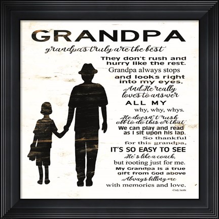 Framed My Grandpa is the Best Print