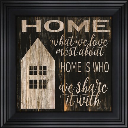 Framed Home is Who We Share It With Print