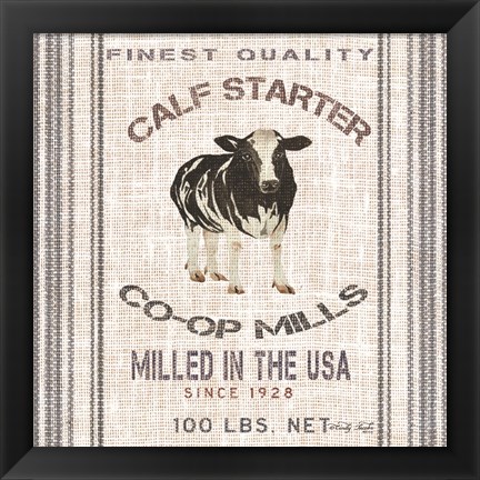 Framed Calf Starter Print