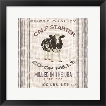 Framed Calf Starter Print